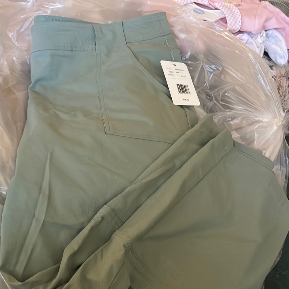 NWT Sz 18w Zac & Rachel  green stretch pants